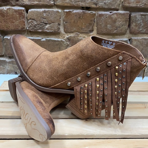 Fergie Fringed Distressed Booties